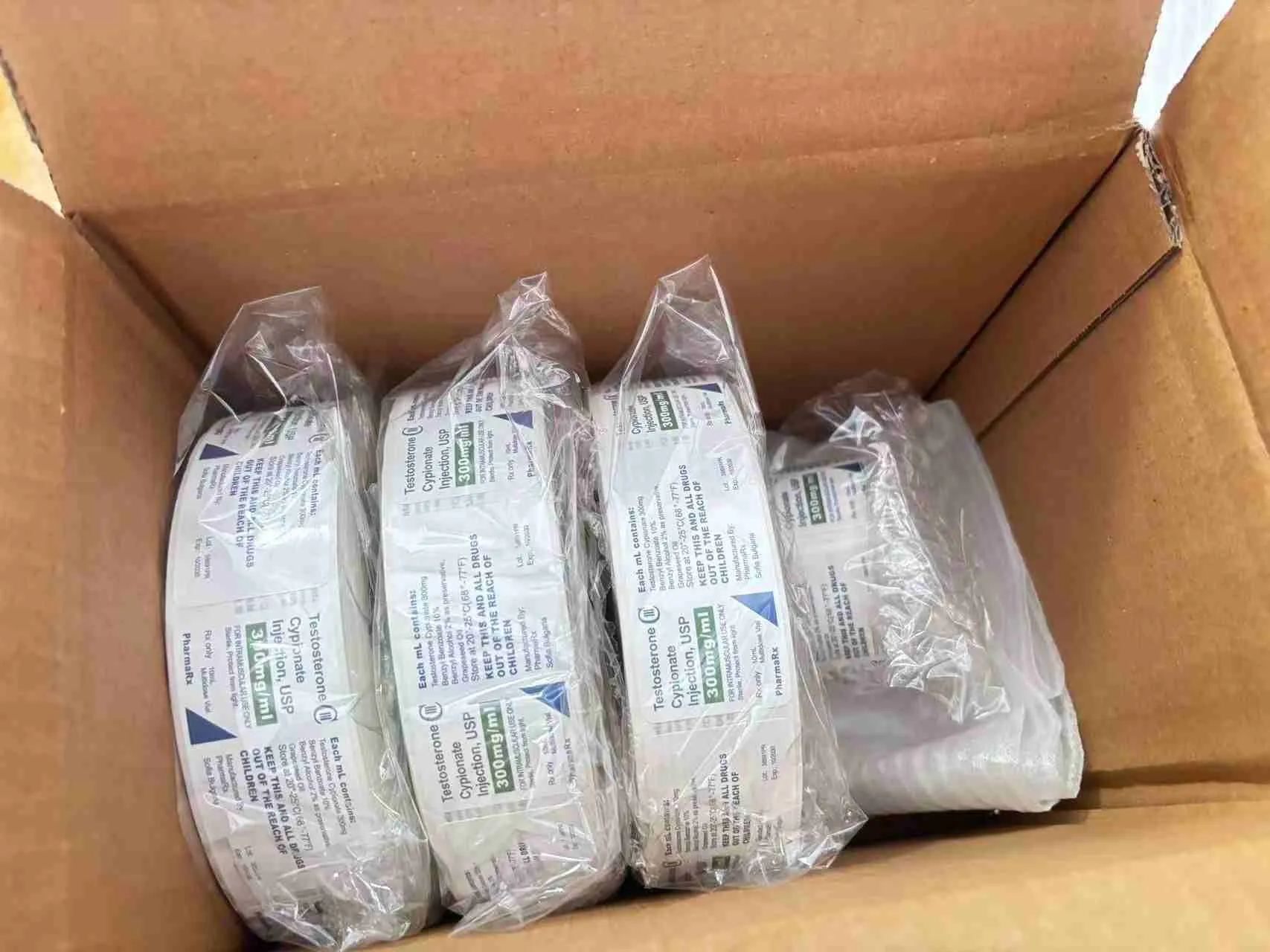 Etiquetas médicas que se enviarán a los Estados Unidos