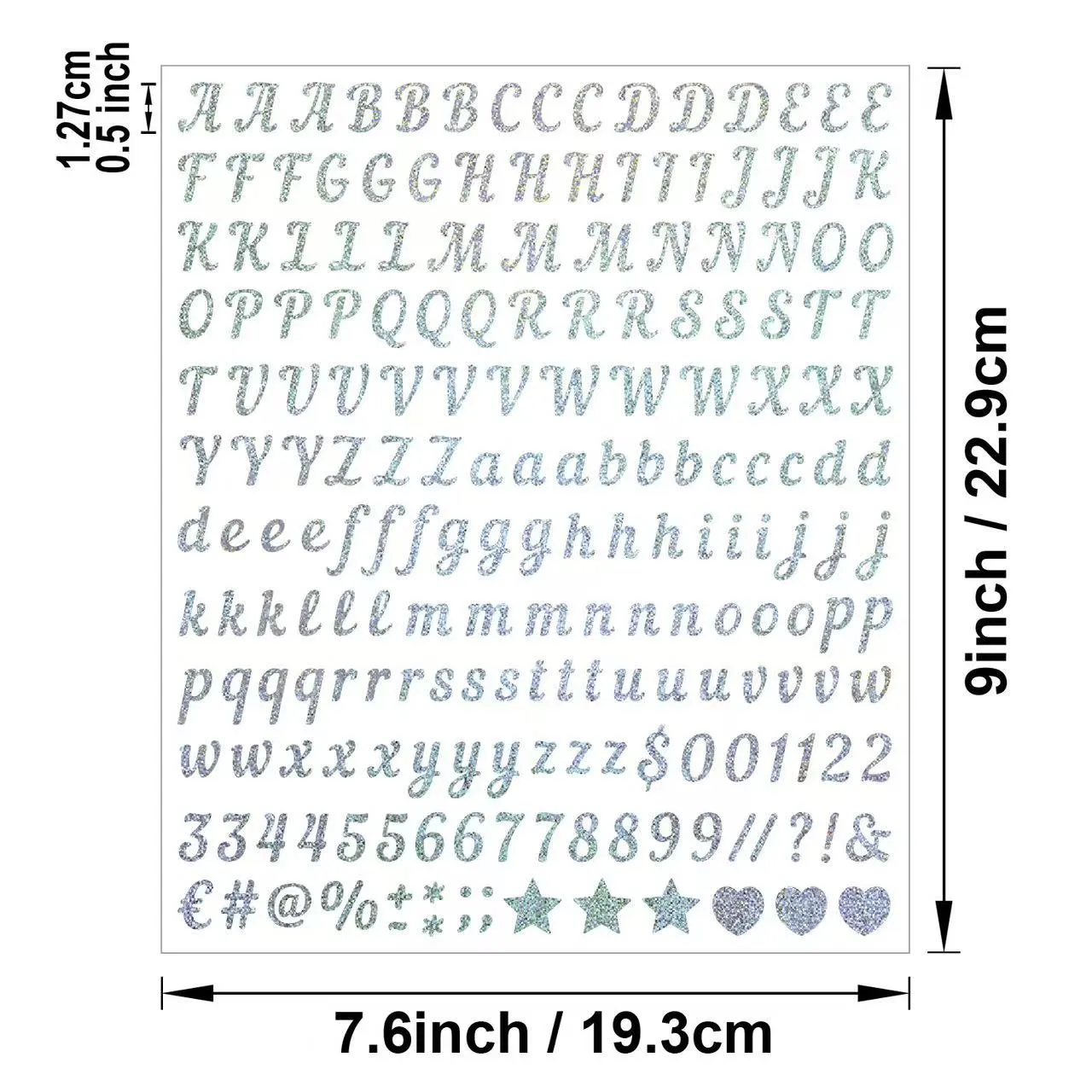 Vinilo decorativo de arenisca alfabético y numérico