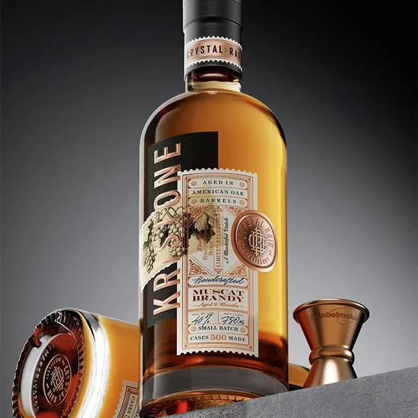 Etiqueta de brandy