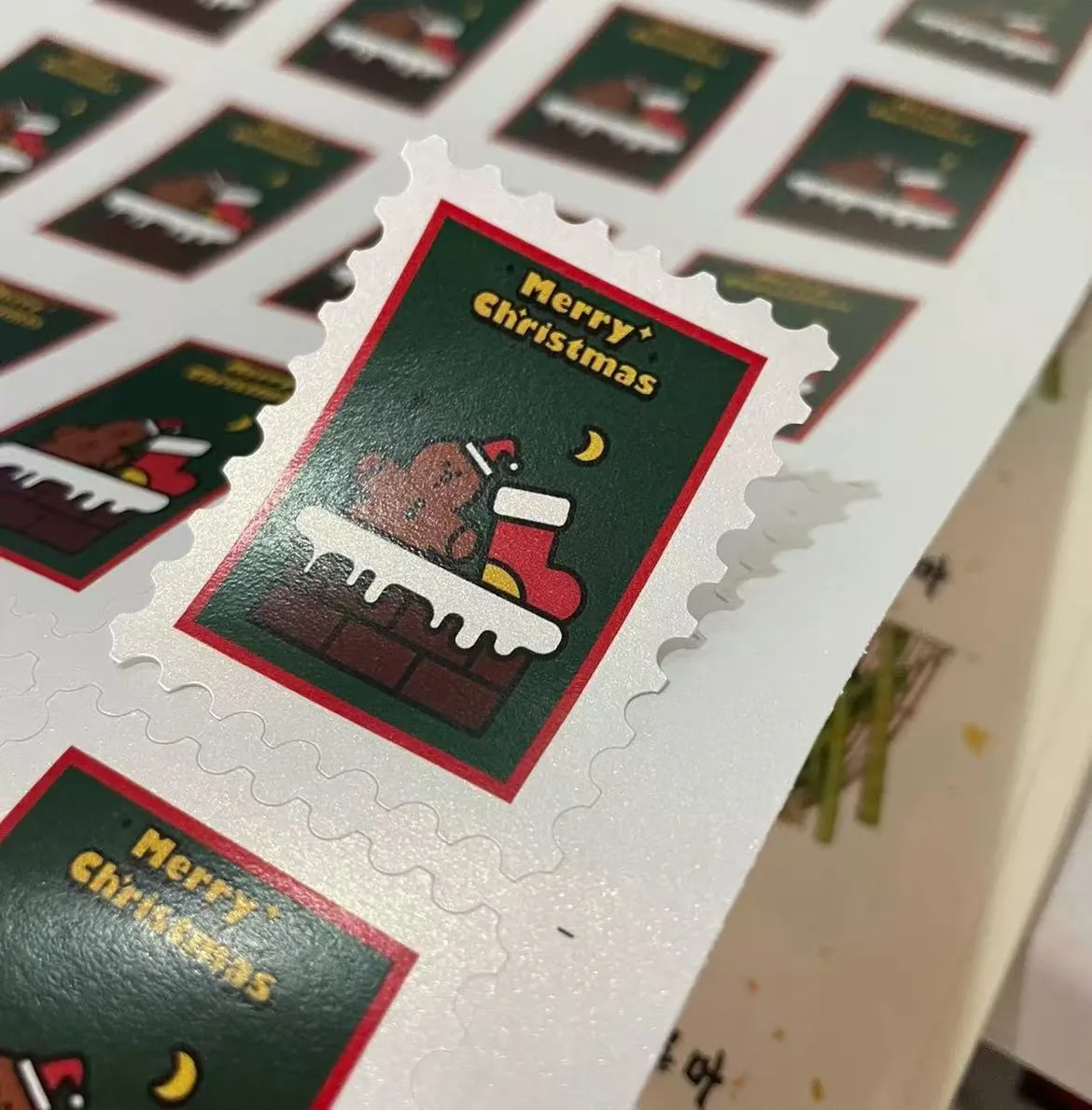 Pegatinas de sello de Navidad