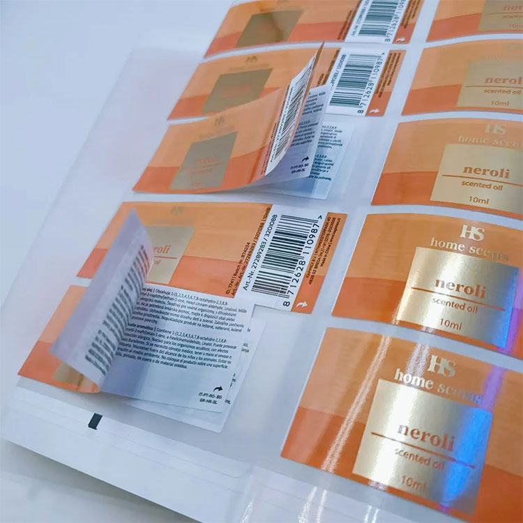 Etiquetas de set de cosméticos