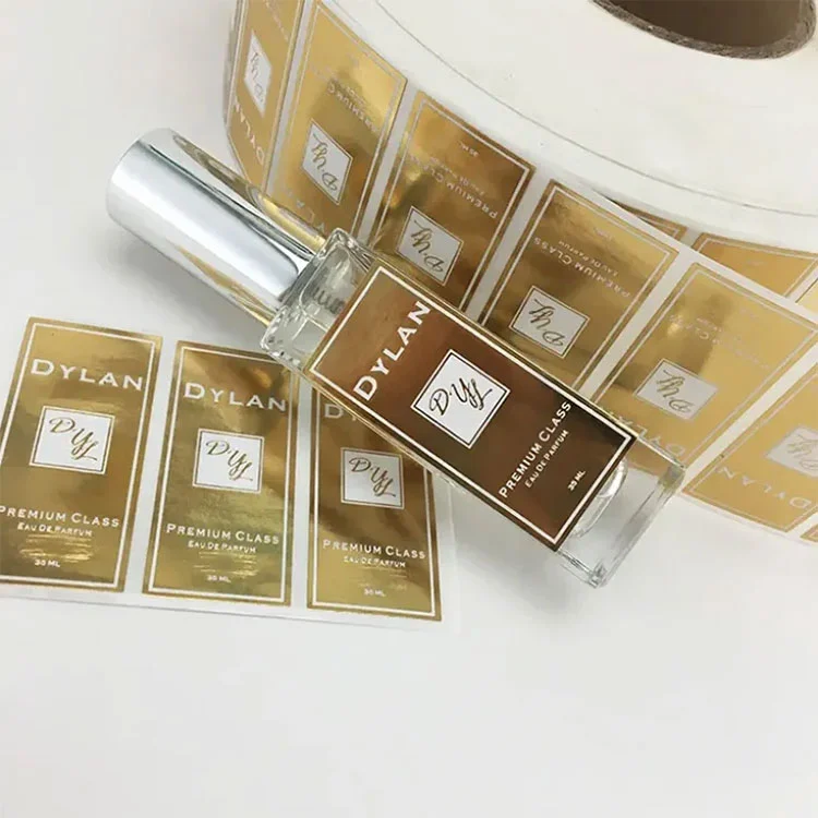 Etiqueta de perfume de múltiples capas
