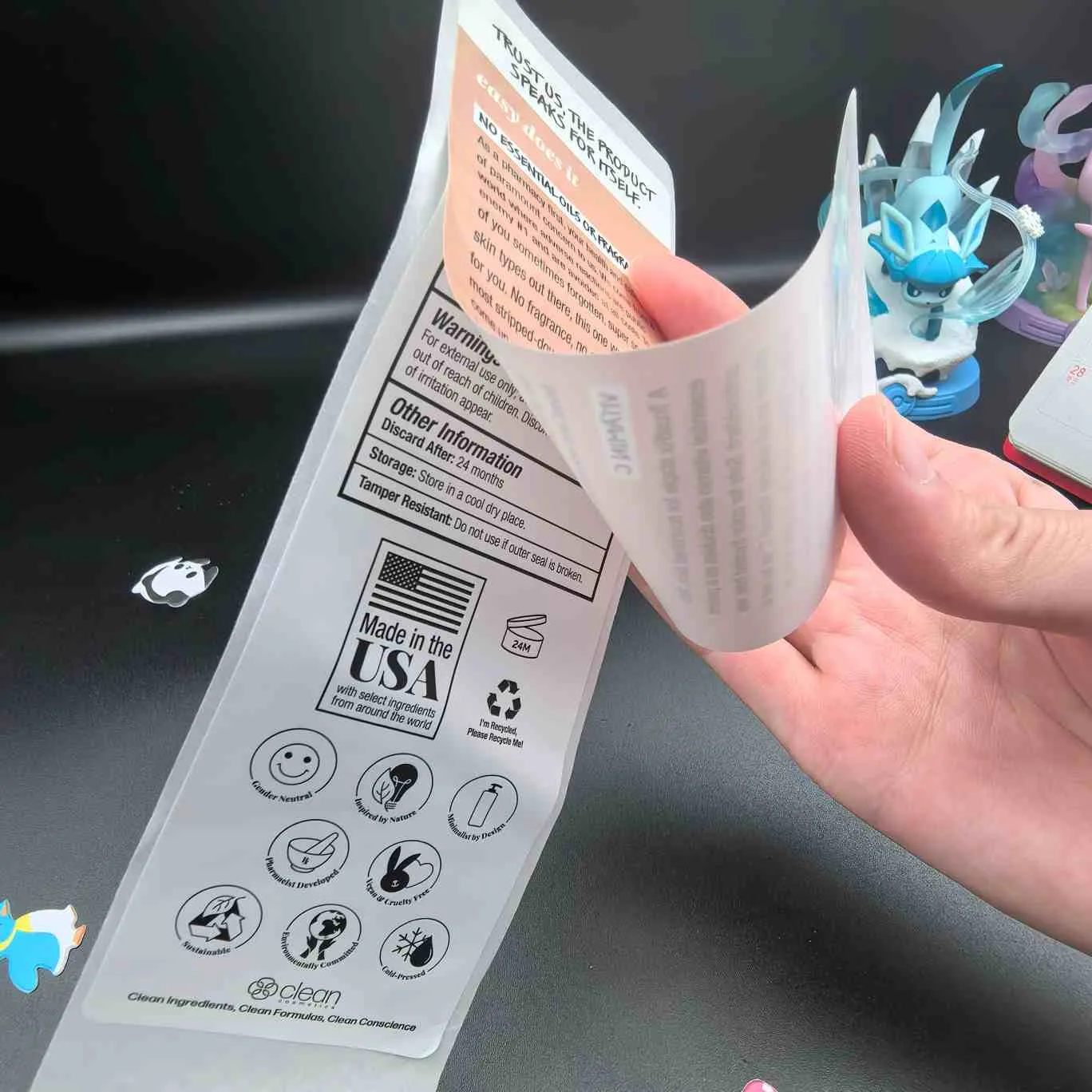 Multicapa para etiquetas cosméticas