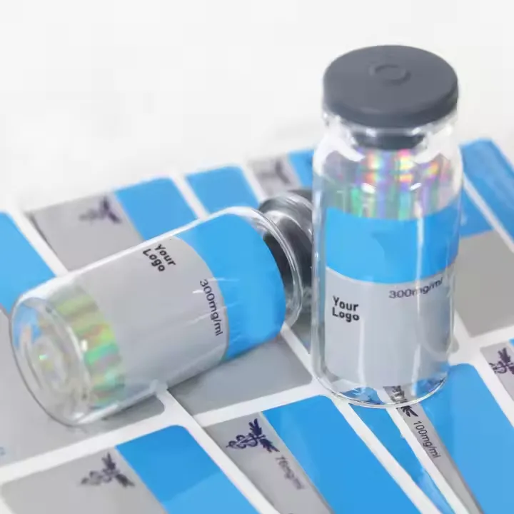 Etiquetas farmacéuticas del vial