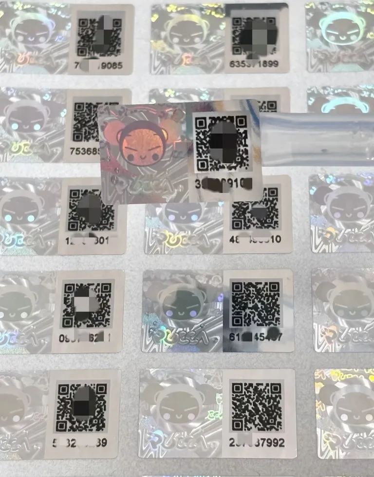 Etiquetas de anti-cuenta de código QR