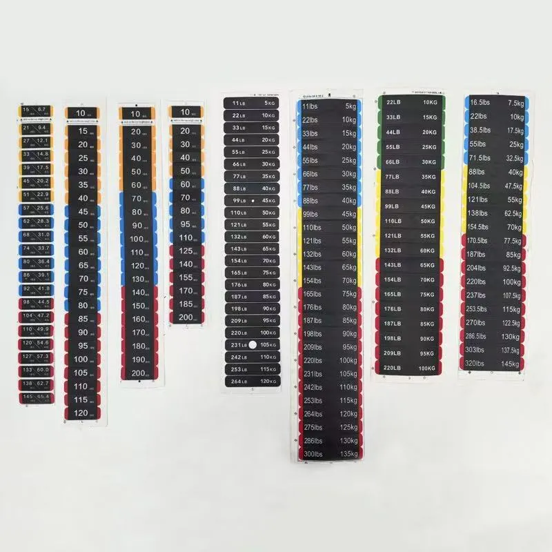 Etiquetas autoadhesivas para bloques de peso